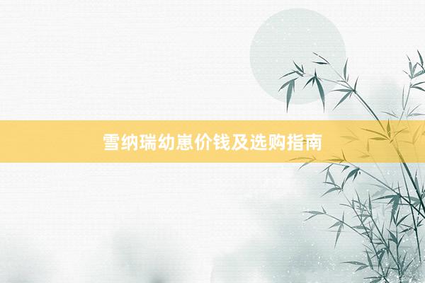 雪纳瑞幼崽价钱及选购指南